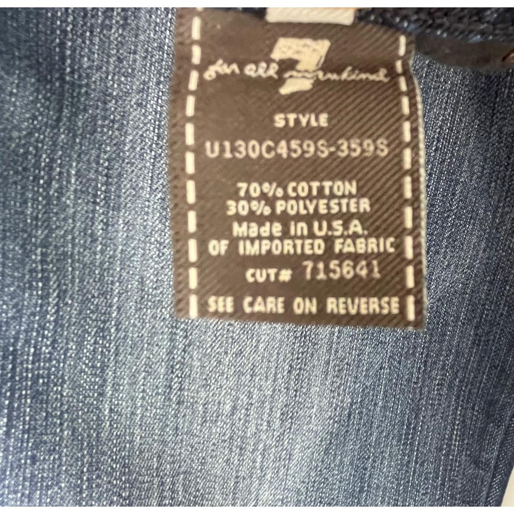 7 For All Mankind A Pocket Jeans Women 29 Dark Wash Flare Denim U130C459S-359S - Picture 7 of 16